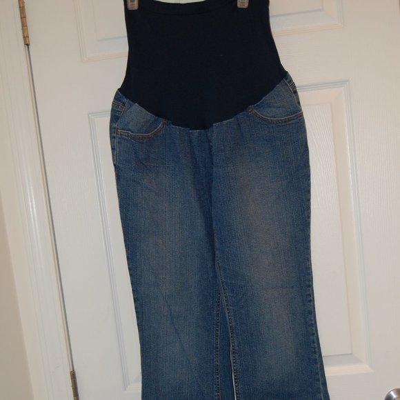 Motherhood Maternity Denim Blue Jeans W/ Stretch Panel Size Petite Medium - Picture 1 of 11
